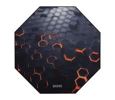 Rozbalené - Marvo GM03 čierna / podložka pod stoličku / protišmyková / 1100 x 1100 x 2 mm / rozbalené