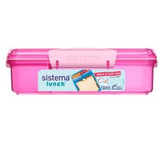 Sistema Lunch Krabička na desiatu s 2 oddelenými priehradkami 975 ml ružová