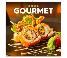 NOTIQUE Poznámkový kalendár Gourmet 2026 - Západný / 30 x 30 cm