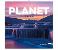NOTIQUE Poznámkový kalendár Naša Planéta 2026 - Východná / 30 x 30 cm
