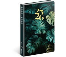 NOTIQUE 18-mesačný diár Petito - Monstera 2025/2026 - Východný / 11 x 17 cm