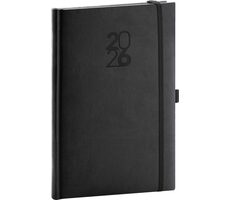 NOTIQUE Týždenný diár Aprint Top 2026, čierny, 15 x 21 cm
