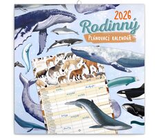NOTIQUE Rodinný plánovací kalendár Animalium 2026, 30 x 30 cm