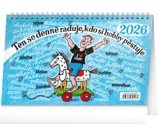 NOTIQUE Stolový kalendár Naše hobby 2026 - Kamila Skopová, 23,1 x 14,5 cm