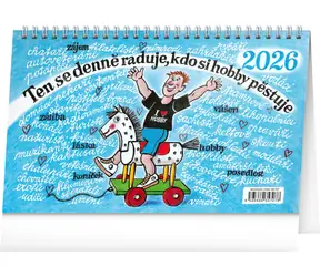 NOTIQUE Stolový kalendár Naše hobby 2026 - Kamila Skopová, 23,1 x 14,5 cm