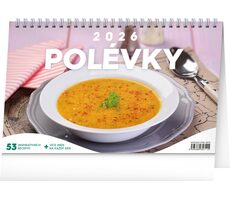 NOTIQUE Stolný kalendár Polievky 2026, 23,1 x 14,5 cm