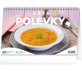 NOTIQUE Stolný kalendár Polievky 2026, 23,1 x 14,5 cm