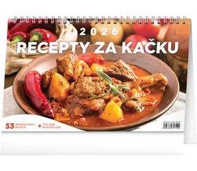 NOTIQUE Stolový kalendár Recepty za kačku 2026, 23,1 x 14,5 cm