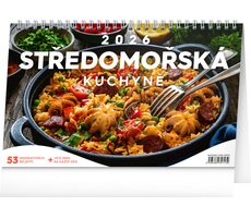 NOTIQUE Stolový kalendár Stredomorská kuchyňa 2026, 23,1 x 14,5 cm