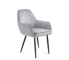 Mark Adler Prince 6.0 velúrová šedá / Jedálenská stolička / nosnosť 130 kg