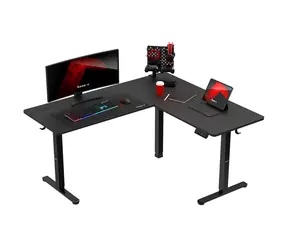 Huzaro Hero 9.5 čierna / Pracovný elektrický rohový stôl / výška 72-118 cm