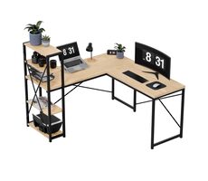 Mark Adler Leader 5.9 Craft / Pracovný rohový stôl / s policami / výška 75 cm