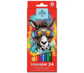 KOH-I-NOOR Trojhranné pastelky Triocolor 24ks Somár
