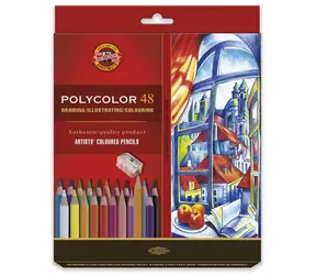 KOH-I-NOOR Umelecké pastelky šesťhranné Polycolor 3836 - 48 ks