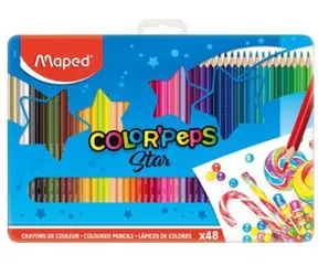Maped Pastelky trojhranné Color'Peps 48ks v plechovej krabičke