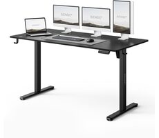 SENSE7 NOJO LIGHT Pracovný stôl čierna / elektricky nastaviteľná výška / 140 x 70cm / nosnosť 70kg