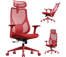 SENSE7 MOYO červená / Kancelárske ergonomické kreslo / nosnosť 150 kg