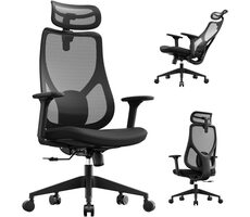 SENSE7 Moyo čierna / Kancelárske ergonomické kreslo / nosnosť 150 kg