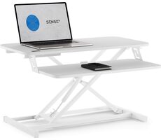 SENSE7 Pracovný stôl biela / Konvertor na stôl s nastaviteľnou výškou / nosnosť 13kg