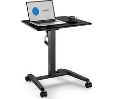 SENSE7 Mobilný nastaviteľný písací stôl s kolieskami čierna / 70 x 52cm / nosnosť 8kg