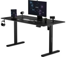 SENSE7 Nojo Pracovný stôl čierna / elektricky nastaviteľná výška / 140 x 70cm / nosnosť 80kg