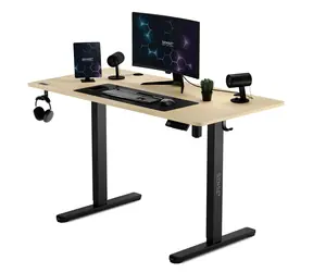 SENSE7 Nojo Pracovný stôl čierna-borovica / elektricky nastaviteľná výška / 120 x 60cm / nosnosť 70kg
