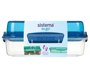 Sistema To Go LunchStack Rectangle Delený desiatový box 1.8 l modrá