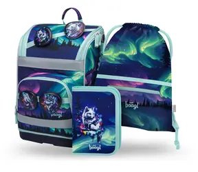 BAAGL SET 3 Zippy PLUS Aurora: aktovka, peračník, vrecko GRS