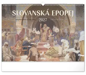 NOTIQUE Nástenný kalendár Slovanská epopej - Alfons Mucha 2027, 48 x 33 cm