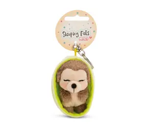 Nici GREEN kľúčenka spiaca Ježko + svetlo zelený košík 12 cm
