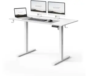 Zánovné - SENSE7 NOJO LIGHT Pracovný stôl biela / elektricky nastaviteľná výška / 120 x 60cm / nosnosť 70kg / zánovný