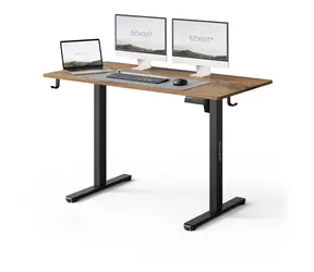 Rozbalené - SENSE7 NOJO LIGHT Pracovný stôl čierna-dub / elektricky nastaviteľná výška / 120 x 60cm / nosnosť 70kg / rozbalené