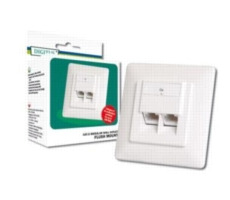PremiumCord Zásuvka 2xRJ45 pod omietku, UTP Cat5e