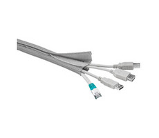 Pás na zväzovanie káblov, suchý zips, dĺžka 1.80 ma šírka 2-4cm, strieborná farba