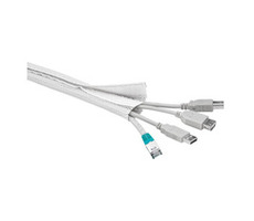 Pás na zväzovanie káblov, suchý zips, dĺžka 1.80 ma šírka 2-4cm, biela farba