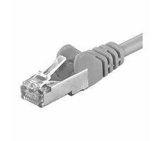 PremiumCord FTP CAT5E 2m / Patch kábel / RJ45-RJ45 / šedá