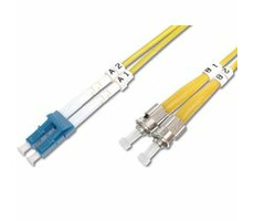 DIGITUS Fiber Optic Patch Cord, LC to ST Singlemode 09/125 µ, Duplex Length 2m