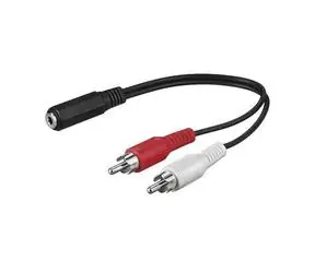 PremiumCord Kábel Jack 3.5mm F - 2xCINCH M 1.5m