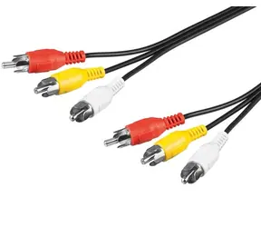 PremiumCord Kábel 3x CINCH-3x CINCH M/M 10m