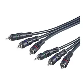 PremiumCord Kábel 3x CINCH-3x CINCH M/M 5m HQ