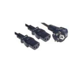 PremiumCord Kábel sieťový 230V, Y-kábel prívodný M-2x F