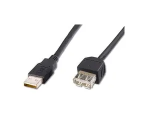 PremiumCord USB 2.0 kábel predlžovací, AA, 2m čierna