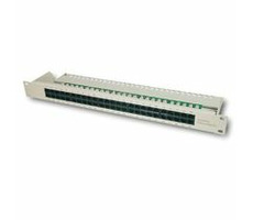 Digitus CAT3 ISDN patch panel, netienený, 50- Port RJ45, 8P4C, LSA, 1U, Rack Mount, šedá, RAL 7035