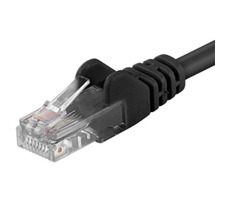 PremiumCord UTP CAT5E 0.25m čierna / Patch kábel / RJ45-RJ45