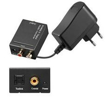 Prevodník z analógového signálu 2xCINCH na digitálny SPDIF a optický Toslink