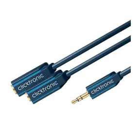 ClickTronic HQ OFC Y redukcia Jack 3,5mm - 2x Jack 3,5mm stereo, M/F, 10cm
