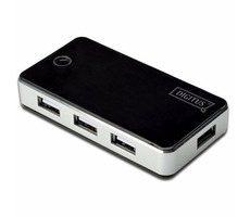 Digitus USB 2.0 7- Port Hub s napájacím adaptérom 5V/3.5A čierny