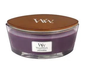 Woodwick Spiced BlackBerry Elipsa 453.6g - sviečka loď
