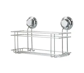 Compactor Bestlock Polička do kúpeľne s prísavkami chróm