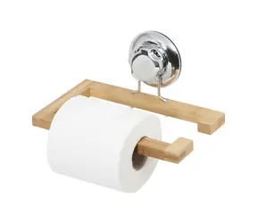Compactor Bestlock SPA Bamboo Držiak na toaletný papier bez vŕtania chróm